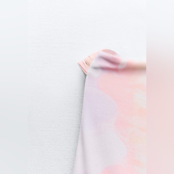 Zara Multicolor Short Printed Tulle Dress - Picture 7 of 9